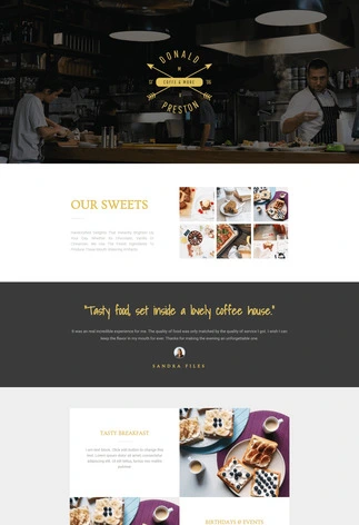Restaurant Web Developing Work Sample 2
